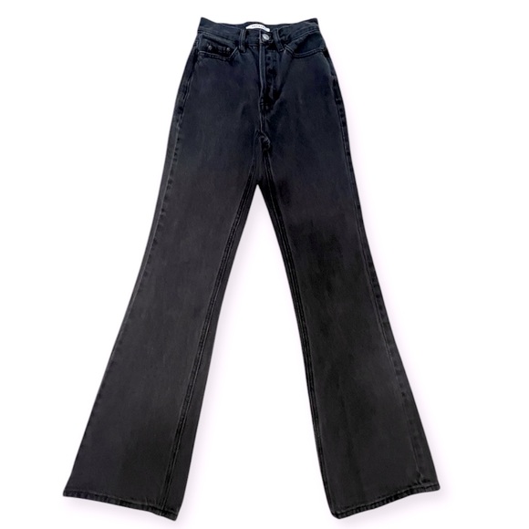 SOLD Pacsun 100% Cotton High Rise Boot Cut Black Jeans- Size 00 - Picture 1 of 7